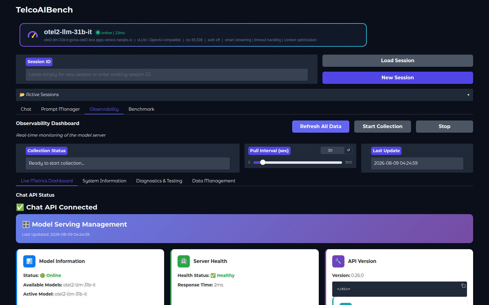 Observability tab